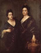 Jean-Baptiste Santerre Two Actresses oil painting
